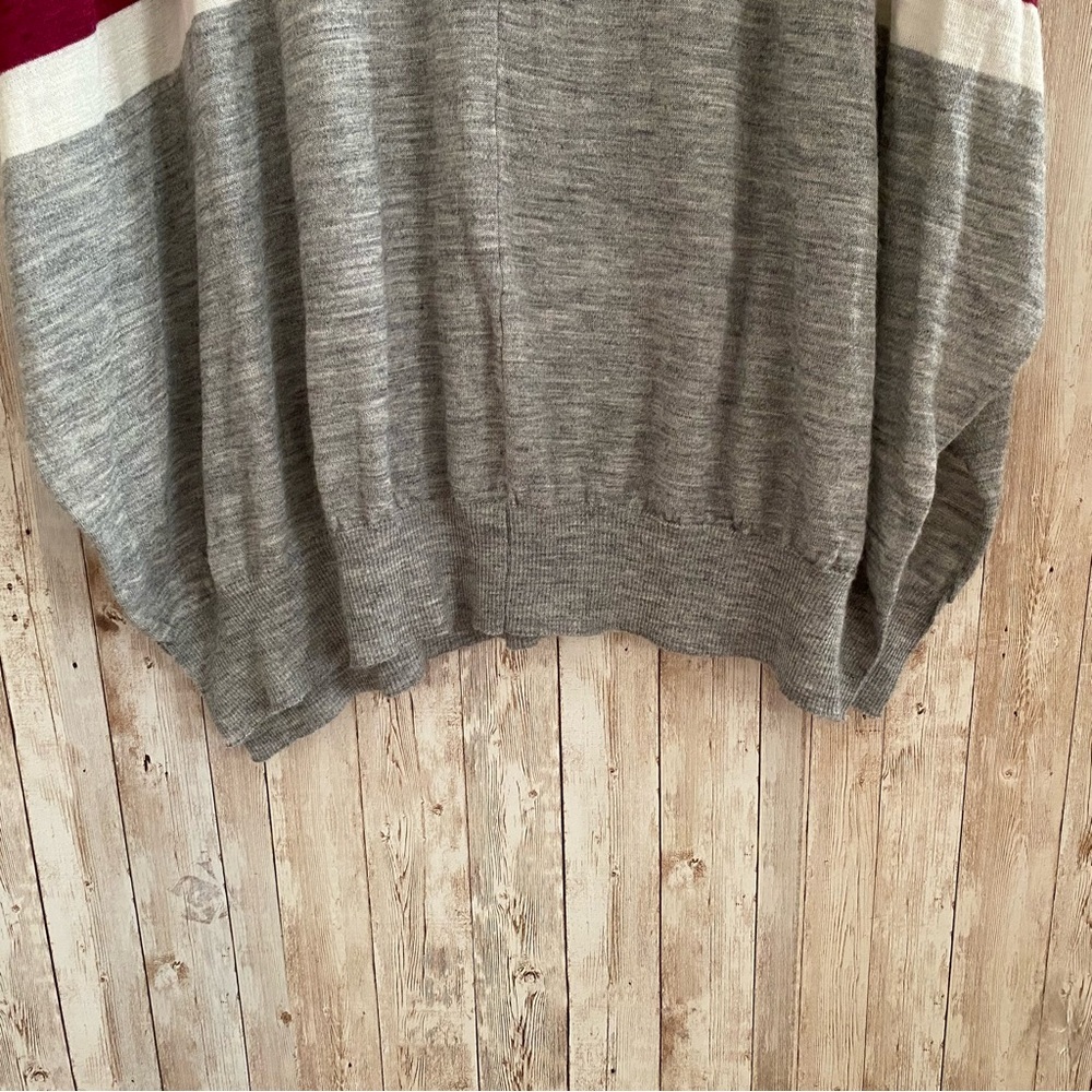 Free People Merino Wool/Alpaca Colorblock Wide Stripe Oversized Pullover - Picture 4 of 9